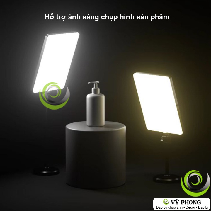 ĐÈN LED BẢNG CHUYÊN NGHIỆP 3 MÀU ÁNH SÁNG DỊU NHẸ HỖ TRỢ QUAY VLOG ĐÈN LED LIVESTREAM MẪU CHỤP HÌNH SẢN PHẨM DDC-299