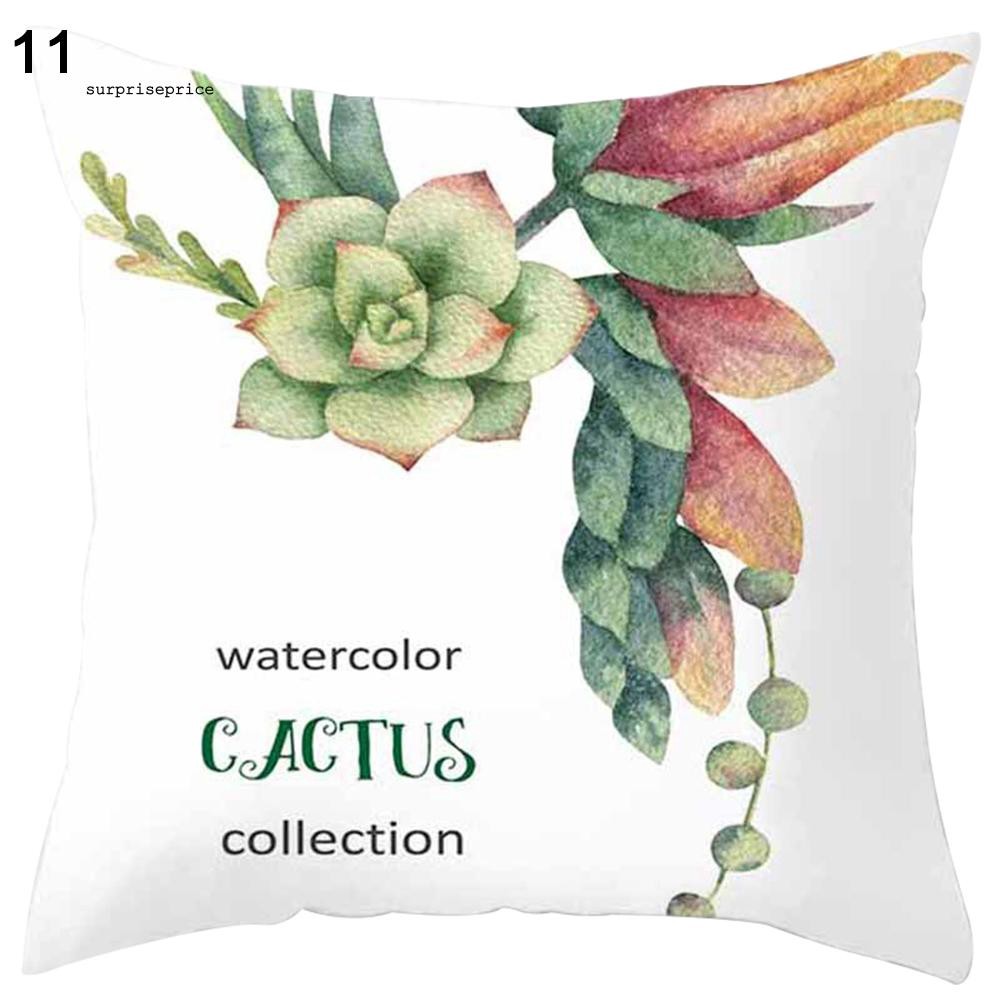 Vỏ gối in hình cây xương rồng nhiệt đới thời trang