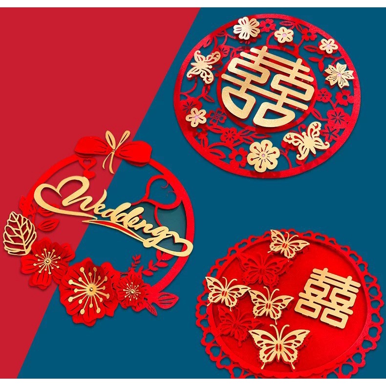 🎀🎀LIỄN DÁN SONG HỶ 3D TRANG TRÍ CƯỚI🎀🎀