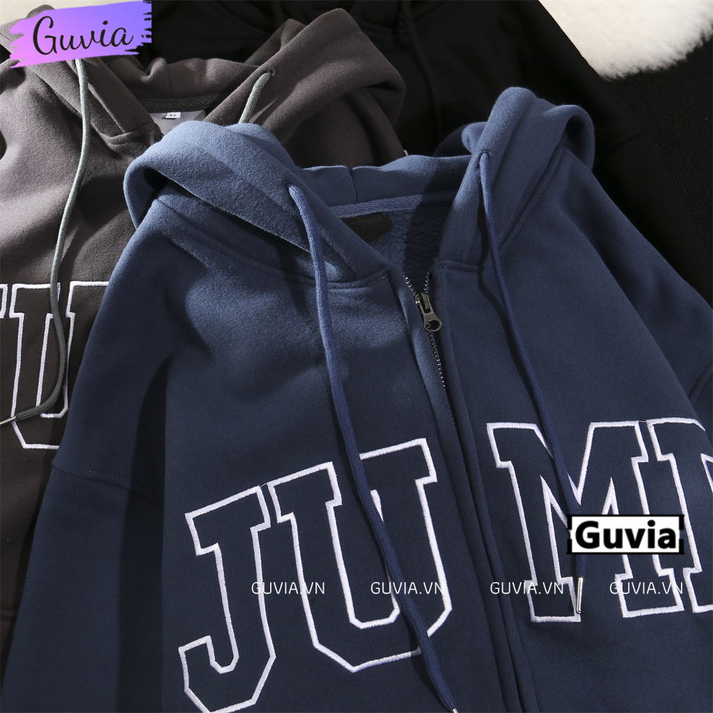 Áo Khoác Hoodie Nỉ JUMP Nam Nữ Ulzzang Unisex, Áo Khoác Form Rộng Thời Trang GUVIA AKN101