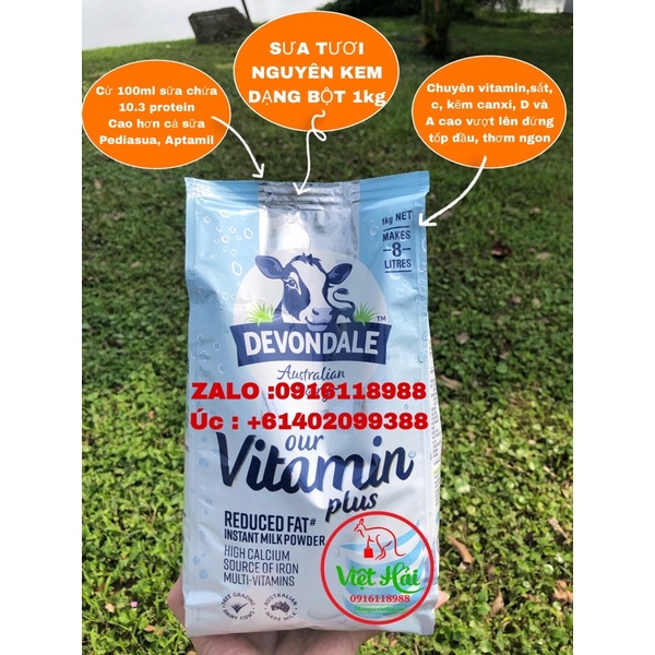 SỮA TƯƠI DẠNG BỘT DEVONDALE OUR VITAMIN PLUS 1KG ÚC