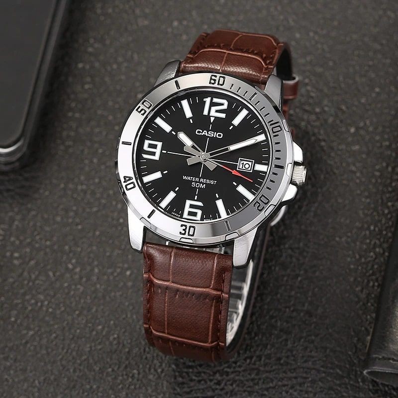 Đồng hồ nam dây da Casio MTP-VD01L-1BVUDF chính hãng