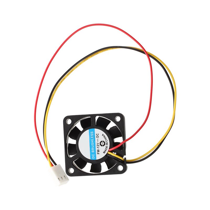 2 chiếc 3 chân 40mm Quạt làm mát máy tính PC vuông DC 12V Đen