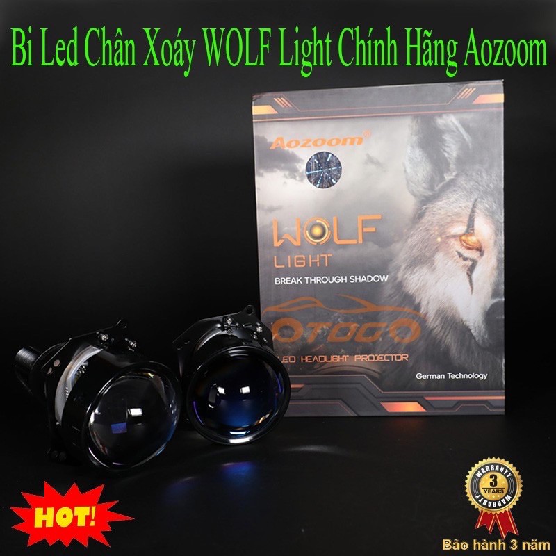 Cặp Bi Led Aozoom Chân xoáy H4 không phải khoét choá!