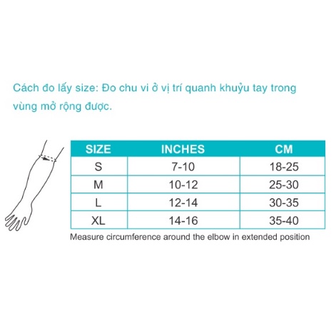 Đai hỗ trợ khớp khuỷu tay Tynor E11 - Băng thun khuỷu tay - Hàng chính hãng