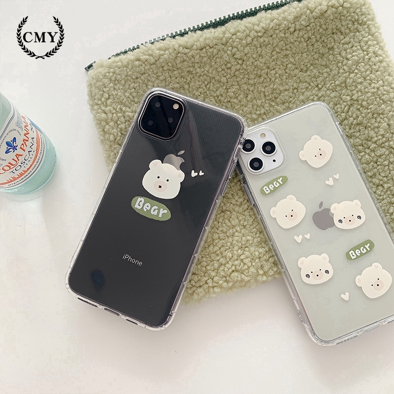 Ốp điện thoại TPU silicon hình gấu trắng cho iPhone11/11Pro 11pro Max X XR XS XS MAX 78 plus SE | BigBuy360 - bigbuy360.vn
