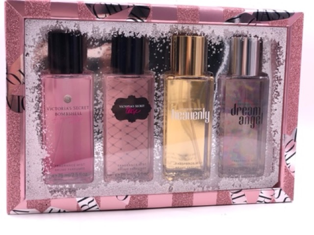 Set 4 chai nước hoa xịt toàn thân Victoria’s Secret 75ml x 4 chai