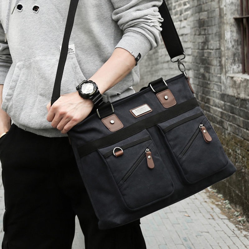 Túi đeo chéo vải Canvas thời trang công sở thanh lịch cho nam | BigBuy360 - bigbuy360.vn