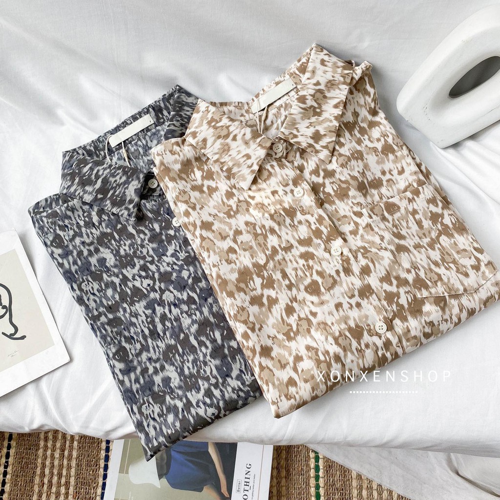 Áo sơ mi nữ Hàn Quốc sơ mi vintage cá tính chất vải voan rũ mịn XONXEN SHOP freesize mã 511020