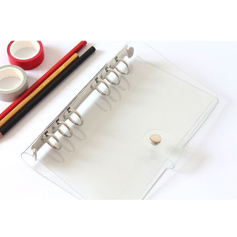 Bìa còng dẻo 6 lỗ size A6 - Bìa còng cho học sinh, sinh viên. Hình thật ở cuối
