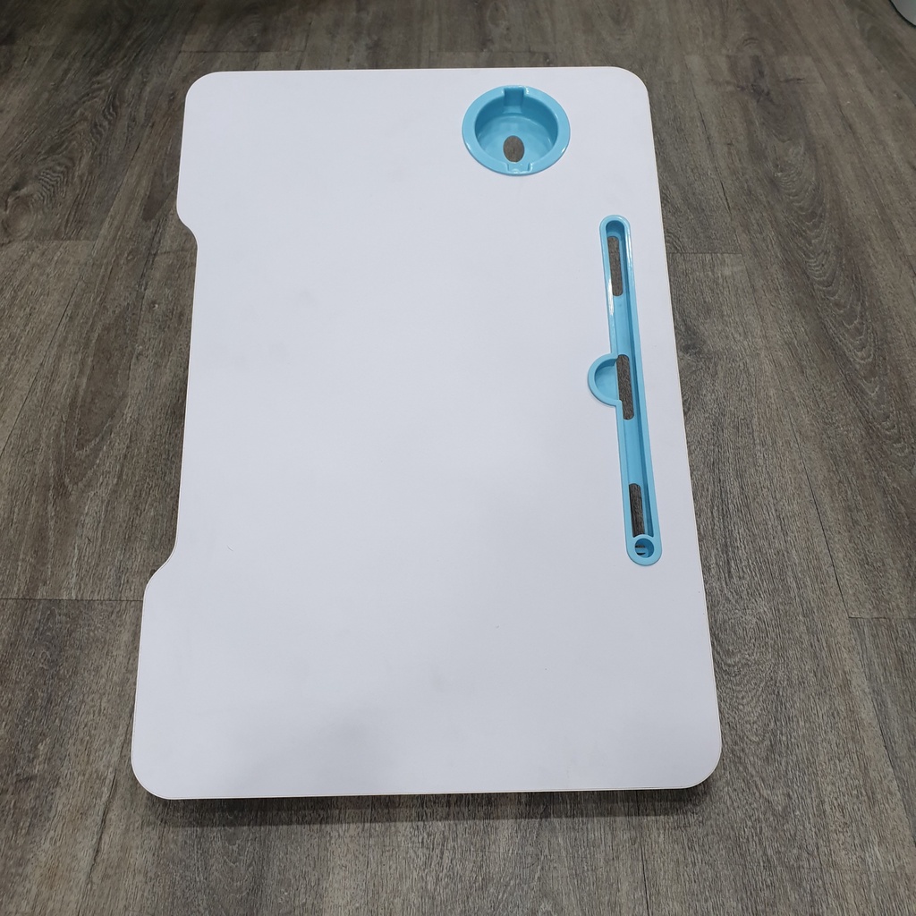 Bàn học gấp gọn, bàn làm việc gấp gọn Greenfurni có ngăn kéo, có khe cắm ipad, màu vàng vân gỗ TTK