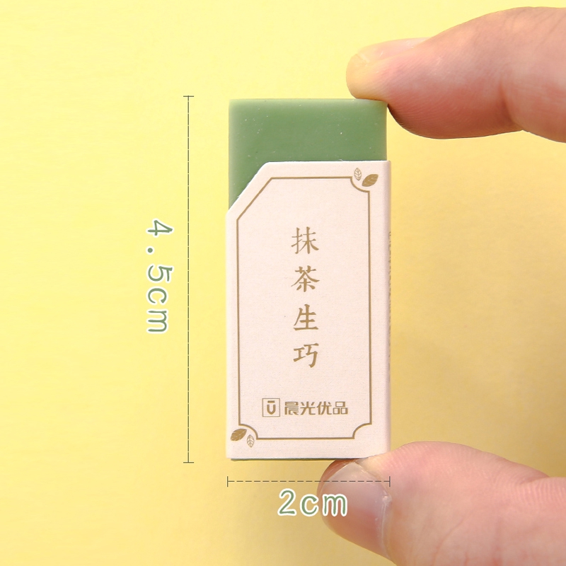 Cục tẩy bút chì màu matcha không gây đau 4B