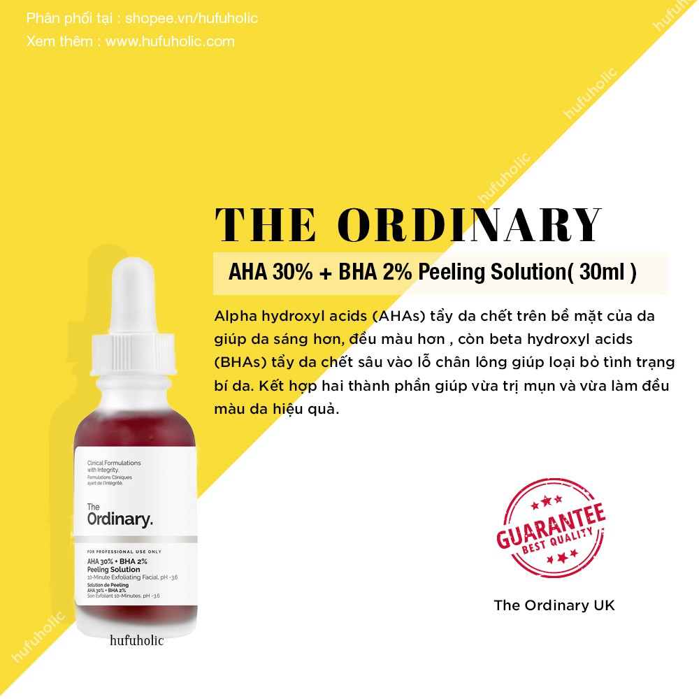 Tẩy da chết hoá học THE ORDINARY AHA 30% + BHA 2% Peeling Solution ORDI28