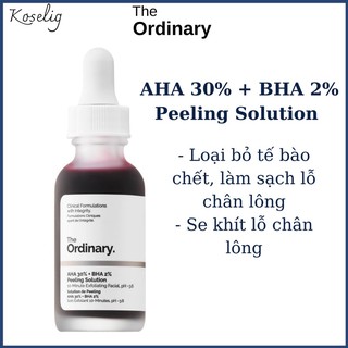 Tinh chất tẩy tế bào chết hóa học The Ordinary AHA 30% và BHA 2% Peeling Solution