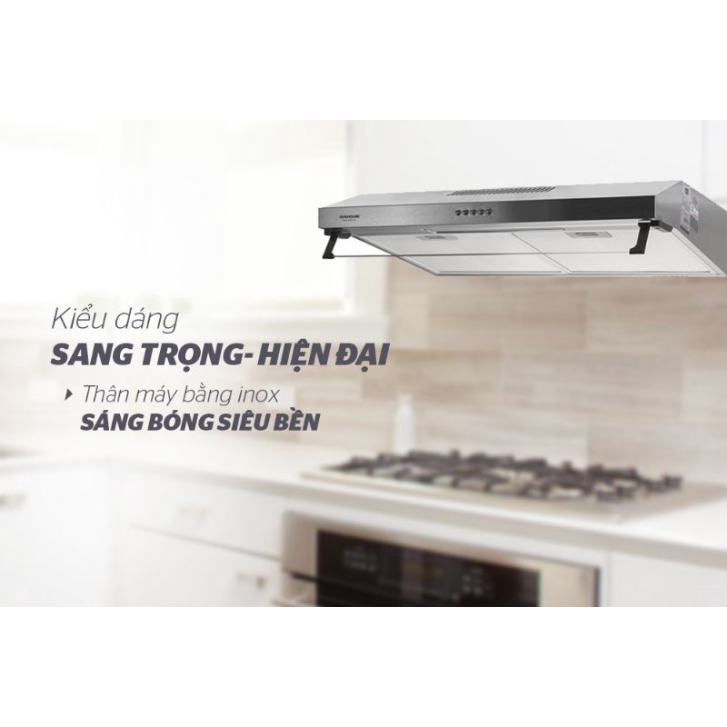 Máy Khử Mùi INOX Cao Cấp SUNHOUSE SHB6118I