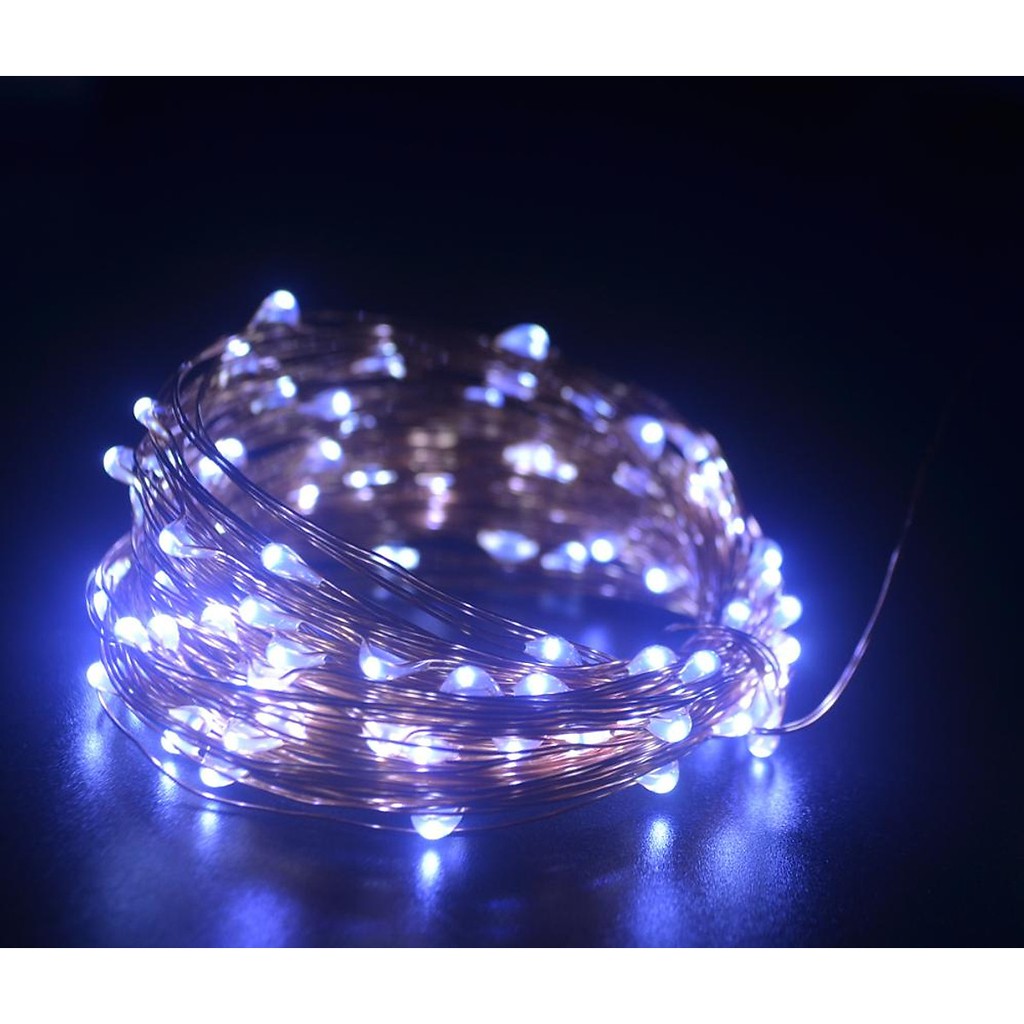 Dây đèn led trang trí dài 5,10 mét cắm điện có chế độ nháy- dàn đèn trang trí led dây 10 mét