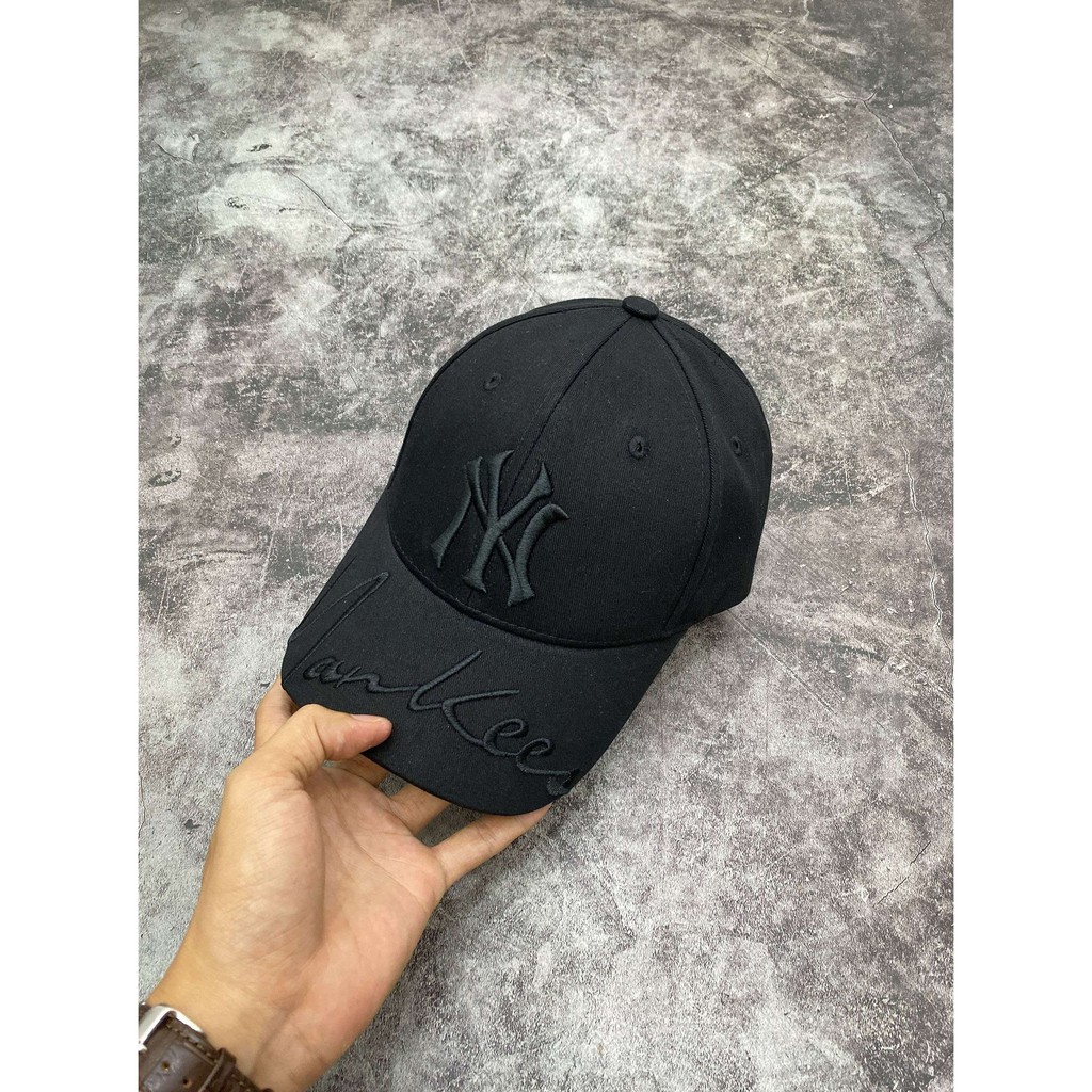 Mũ/Nón Lưỡi Trai MLB NY Yankees Baseball CAP All Black N45