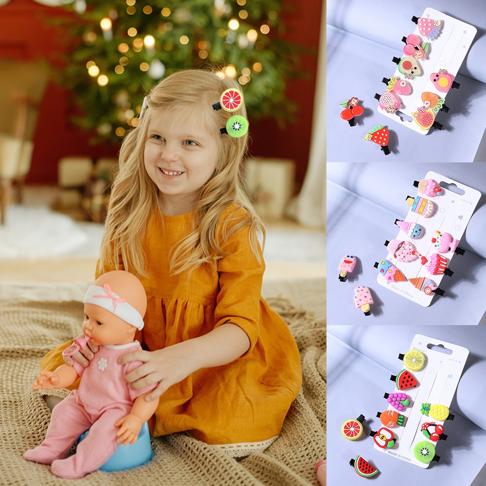 Kẹp tóc hình trái cây hoạt hình MIHAN1 cho bé gái