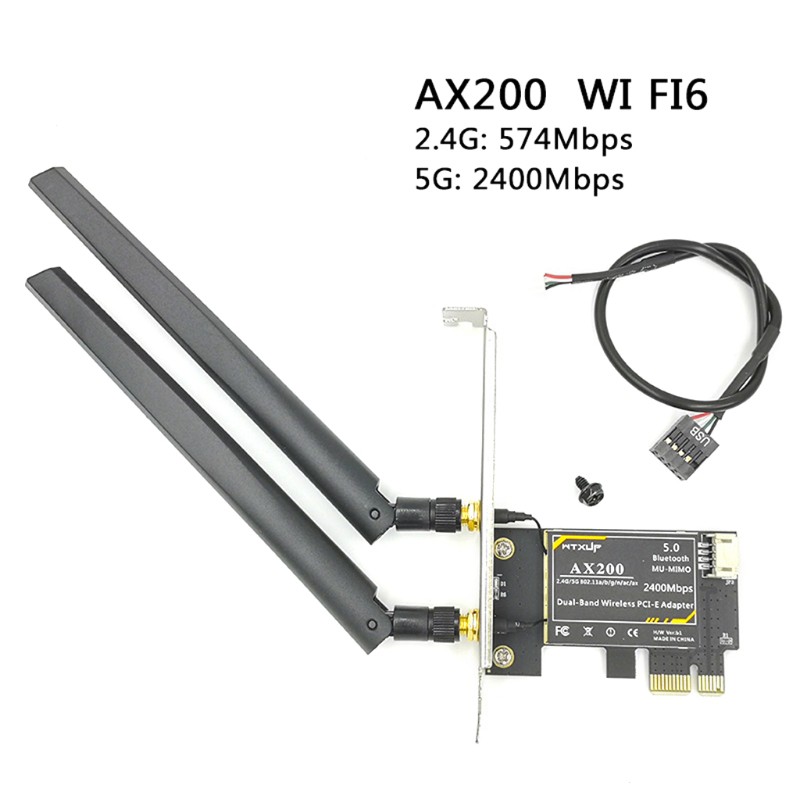 Card mạng không dây Ax200 Wifi6 5g Pci-E chuyên dụng