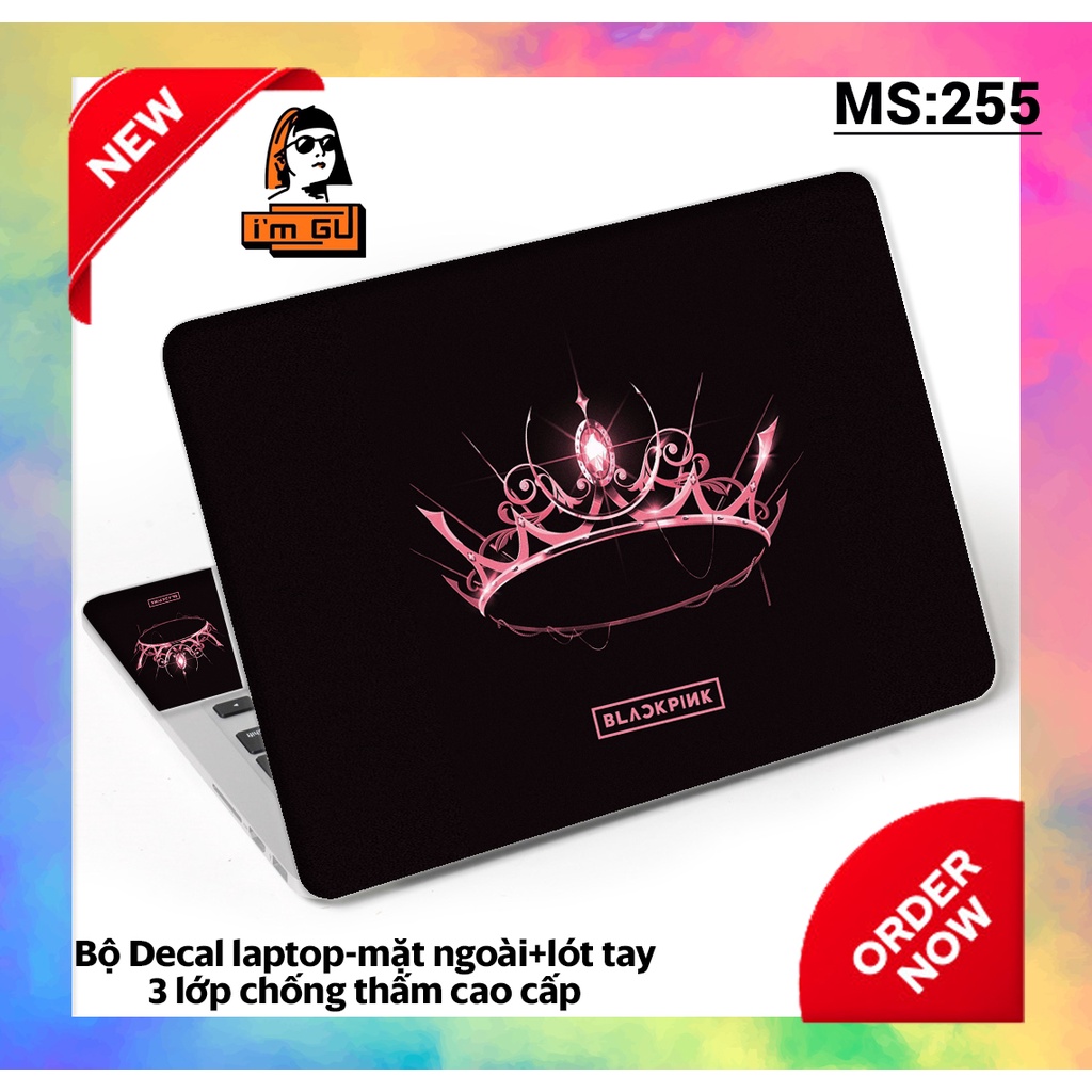 BỘ DECAL DÁN LAPTOP BLACK PINK TẤT CẢ CÁC DÒNG MÁY MACBOOK/ACER/HP/DELL