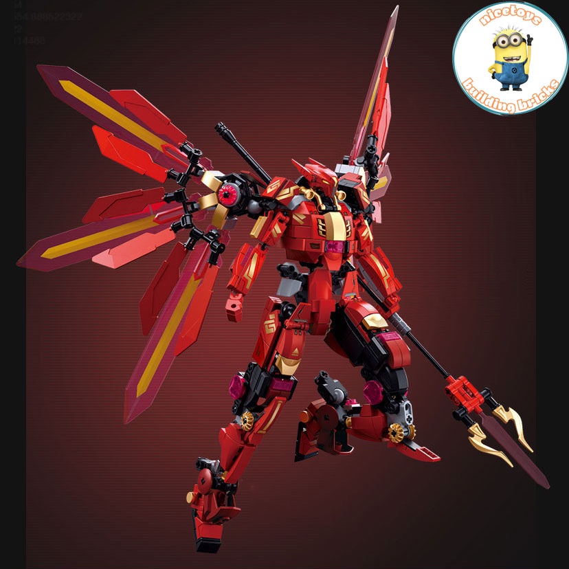 Đồ Chơi Lắp Ráp Kiểu LEGO Sluban Mô Hình Trưng Bày Robot Biến Hình Trong Series Phim Pacific Rim Mecha Với 500+ Chi Tiết