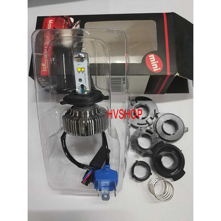 Đèn led xe máy CHân h4 Cos pha (sáng trắng)