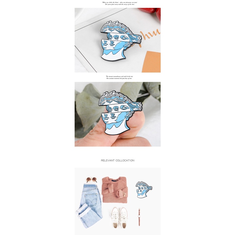 Ghim cài áo hình tượng nữ thần siêu sáng tạo trang trí quần áo