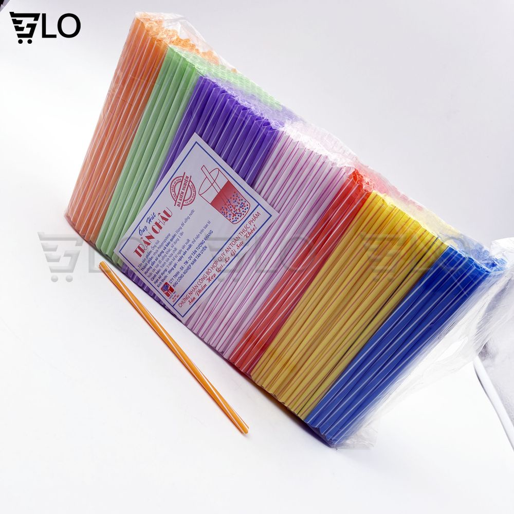 Ống Hút Nhựa Cứng Nước Mía Bịch 500g Có 1 Đầu Nhọn