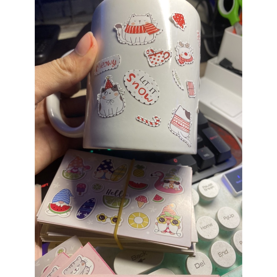 Set Sticker hình dán siêu đẹp- trang trí điện thoại -máy tính-tai nghe