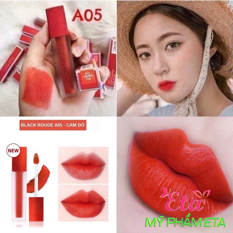 Son kem lì Black ROUGE Air Fit Velvet Tint siêu mịn siêu lì các màu hot hit A05- A06- A12- A22