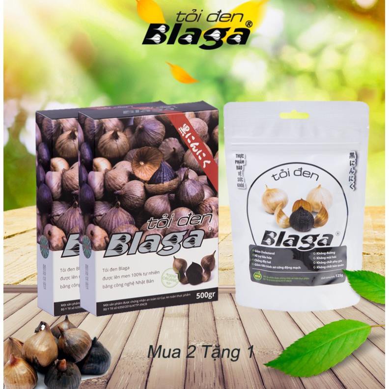 Tỏi Đen Blaga Hộp (500g) Combo 2 Sản Phẩm Và Tặng Kèm Tỏi Đen Blaga Túi (125g)
