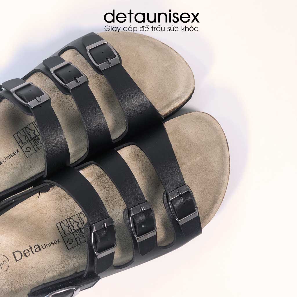 Giày sandal quai hậu đế trấu chiến binh 3 khóa Detaunisex SATA31D
