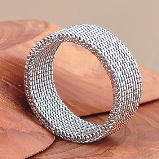 Nhẫn Nam Phong Cách Hiphop Elas Ring Màu Đen Bạc Cao Cấp Gudi Studio Nhẫn Titan Không Rỉ