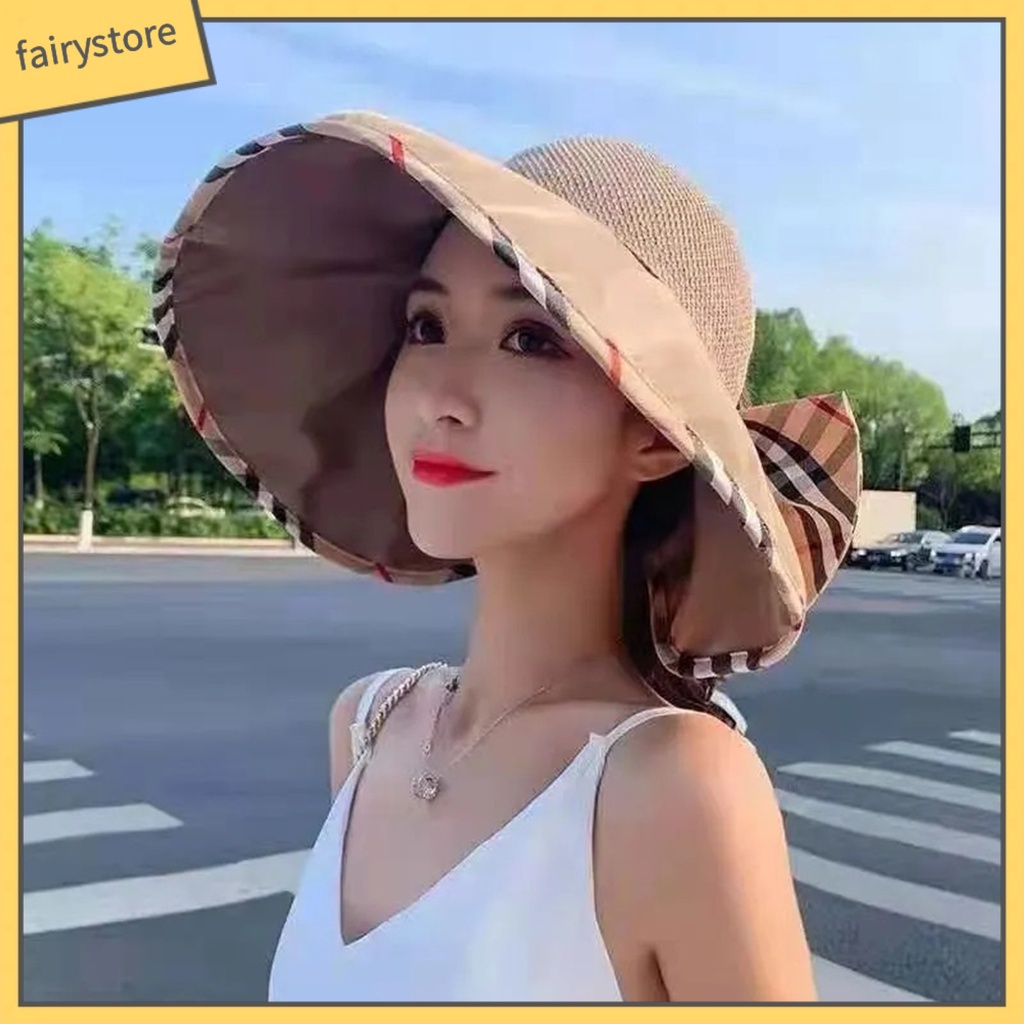 Nón Vành Rộng Bằng Polyester Thoáng Khí Dành Cho Nữ