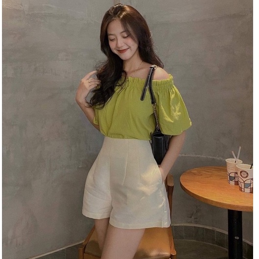 Quần Short Phồng tafta cạp liền tôn dáng - Mã 613