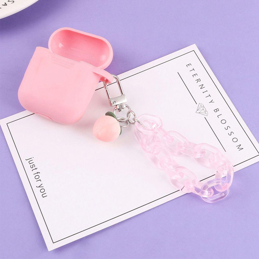 Rebuy1 Dây Đeo Điện Thoại / Móc Khóa Hình Quả Đào Dễ Thương Cho Nữ Charms