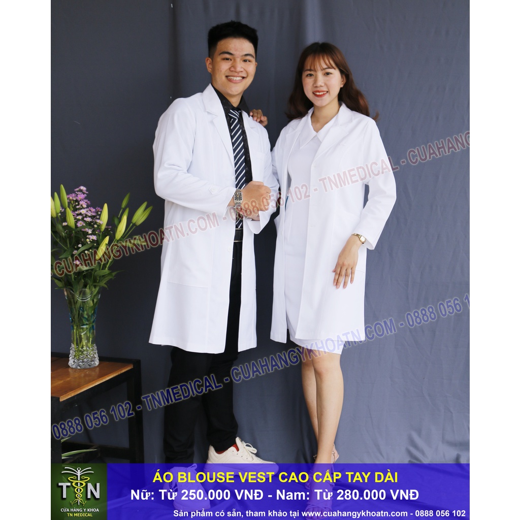 Áo Blouse  Bác Sĩ, Dược Sĩ, Xét Nghiệm - Thương Hiệu TN Medical