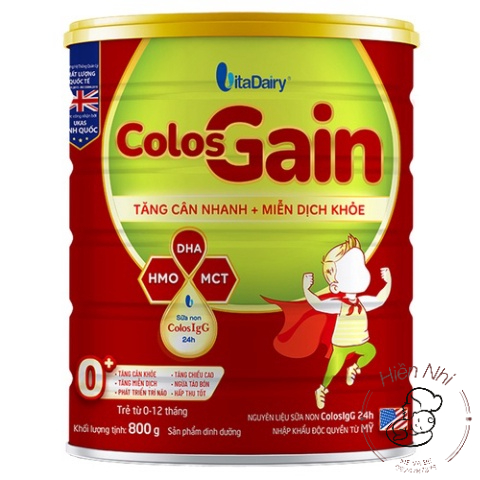 COMBO 2 Hộp Sữa bột Colos Gain 0+ , 1+ 800g