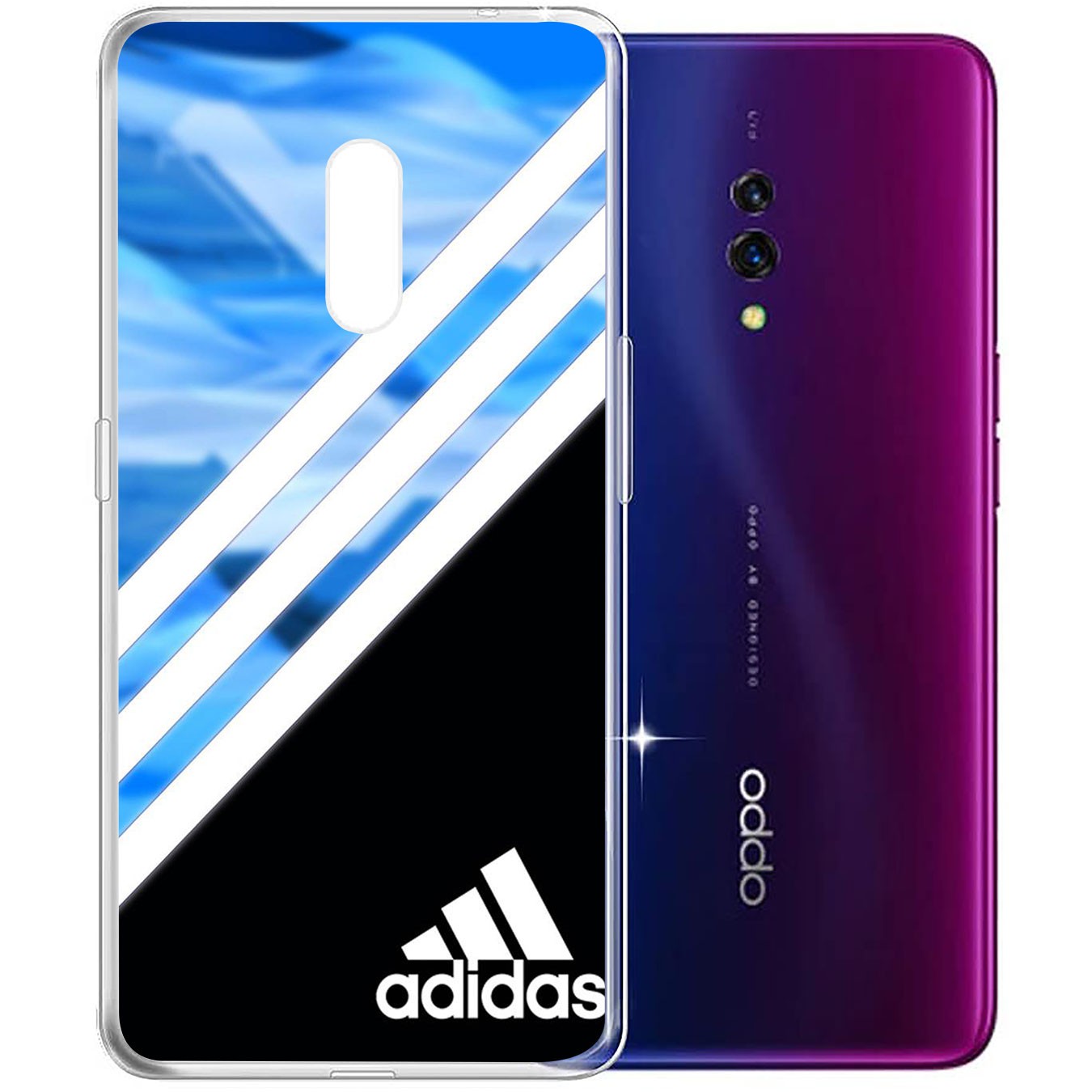 Ốp lưng silicon họa tiết logo Adidas cho Samsung Galaxy A71 A70 M20 A6 Plus A7 A8 A9 2018 A6+ S7 Edge