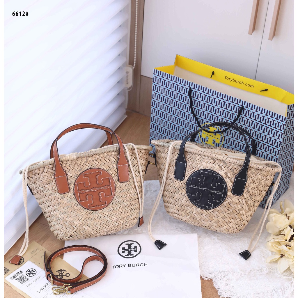 Túi Tote Đan Rơm Tory Burch Ella 6612