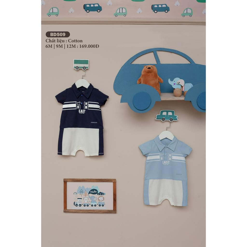 Bodysuit Cho Bé Trai 6-12M - Bộ Body Cộc Cổ Polo Cho Bé Trai Chất Cotton Co Giãn 4 Chiều  - HAN Store