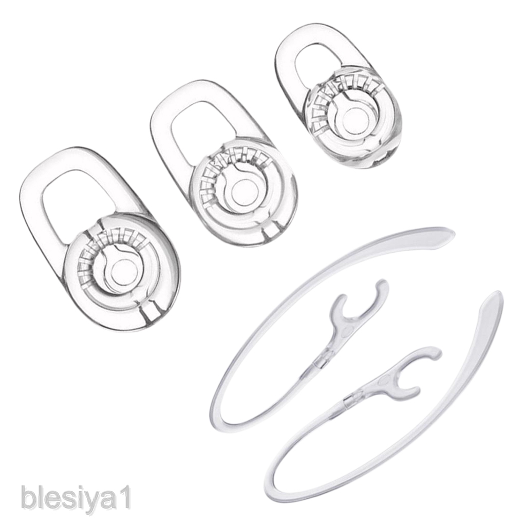 3 miếng gel + 2 móc vành tai phụ kiện cao cấp cho tai nghe Plantronics