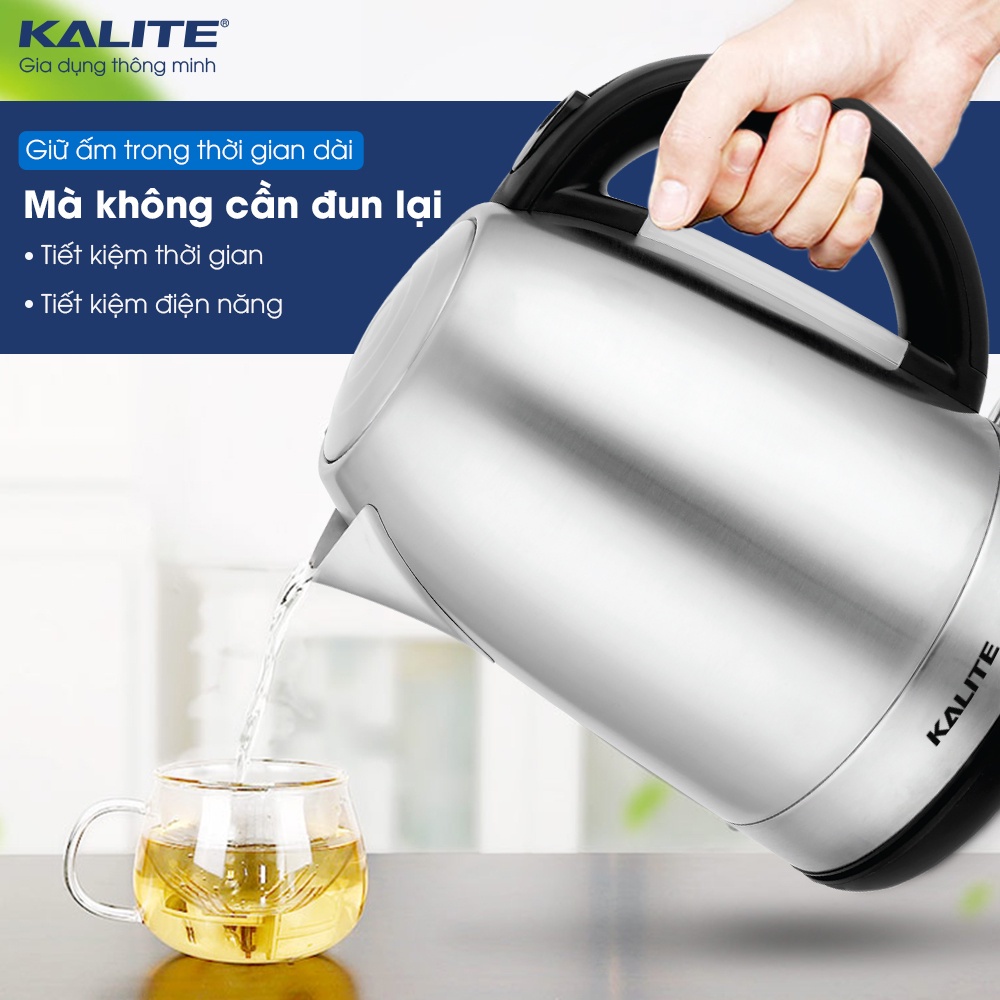 [Mã ELHADEV giảm 4% đơn 300K] Bình siêu tốc Kalite KL 301 dung tích 1,7L đun siêu tốc 3 phút, tự ngắt điện an toàn