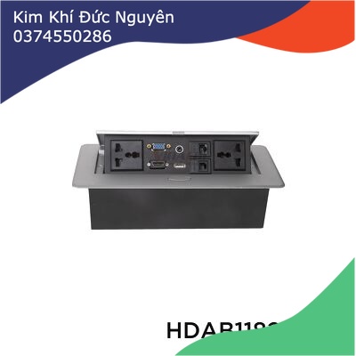 Hộp Điện Âm Bàn Chữ Nhật Kích Thước 118x263mm - Thiết Kế Khoa Học, Thông Minh Cho Bàn Làm Việc, Gia Đình