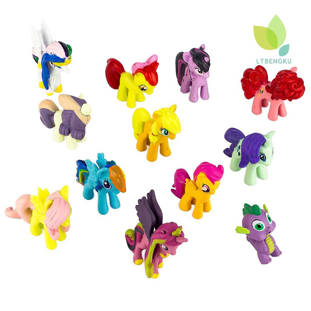 Set 12 Mô Hình Ngựa Pony Đồ Chơi Bằng Nhựa Pvc