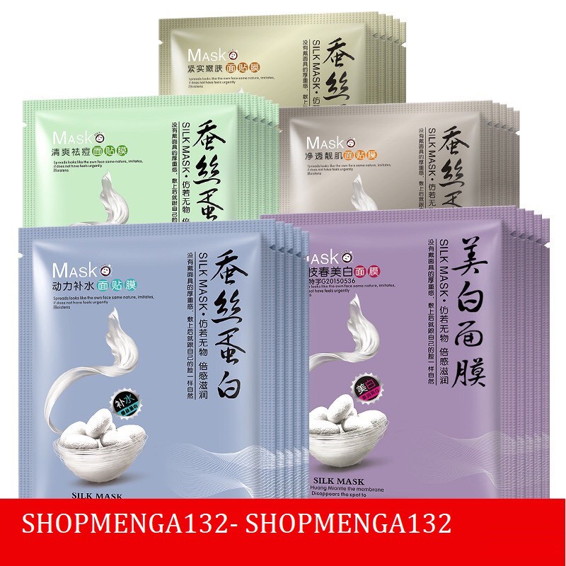 Mặt nạ giấy dưỡng da mụn cấp ẩm thải độc tơ tằm ONE SPRING SILK MASK