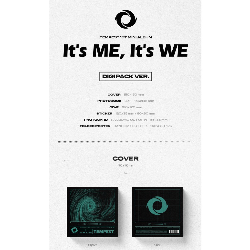 Album TEMPEST - It’s ME, It's WE + Quà 1 ảnh khổ A5 hình bias (ghi chú khi đặt hàng)