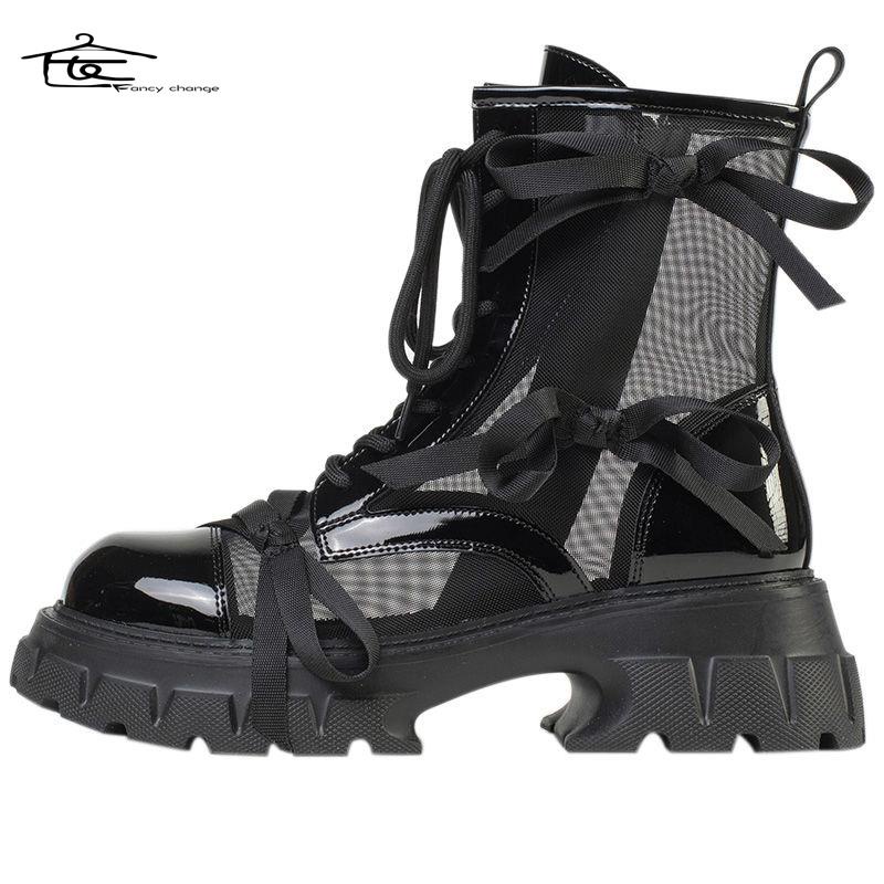 Giày Bốt Martin Dạng Lưới Mỏng Thoáng Khí Thời Trang Mùa Hè Hàng Mới Dành Cho Bạn Nữ 2022