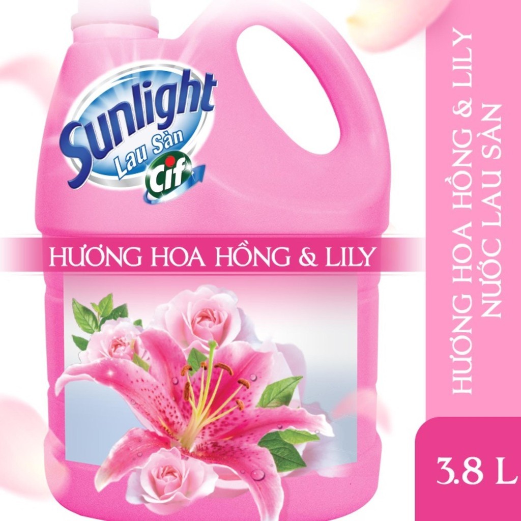 Nước Lau Sàn Sunlight Hương Hoa Lily, Thiên Nhiên, Thiên Thảo 3.8kg