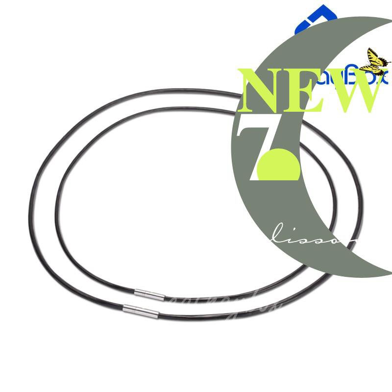 Dây da đen khóa cài bằng nam châm 2mm & 3mm dùng làm vòng đeo cổ